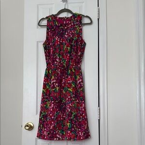 Lilly Pulitzer Pink and Black Sleeveless Sheath Midi Dress